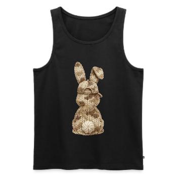 Hase von hinten Tarnfarben Cap Kappe Camouflage - Männer Premium Bio Tank Top - Schwarz - Vorne - AI Model Male 178 light (178cm)