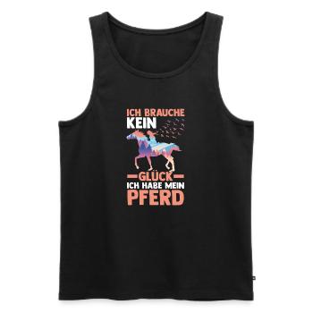 Reiten Pferdeliebhaber Reiterhof Pferde - Männer Premium Bio Tank Top - Schwarz - Vorne - AI Model Male 178 light (178cm)