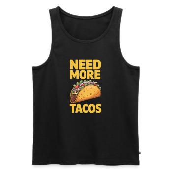 Taco Mexican Tacos Gift - Men's Premium Organic Tank Top - black - Front - AI Model Male 178 light (178cm)