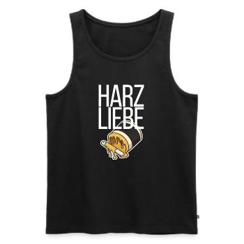 Harzliebe Handball Design - Männer Premium Bio Tank Top - Schwarz - Vorne - AI Model Male 178 light (178cm)
