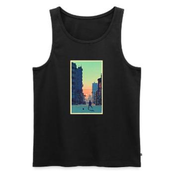 Football player #7 - Männer Premium Bio Tank Top - Schwarz - Vorne - AI Model Male 178 light (178cm)