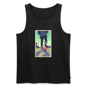 Football player #10 - Männer Premium Bio Tank Top - Schwarz - Vorne - AI Model Male 178 light (178cm)