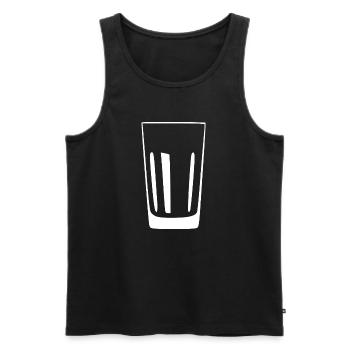 Longdrinks Glas Gastronomie Geschenk - Männer Premium Bio Tank Top - Schwarz - Vorne - Michal (187cm)