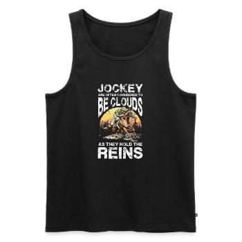  Jockey Are Often Considered To Be Clouds As They - Männer Premium Bio Tank Top - Schwarz - Vorne - Michal (187cm)