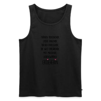 Erzieherin - Männer Premium Bio Tank Top - Schwarz - Vorne - AI Model Male 178 light (178cm)