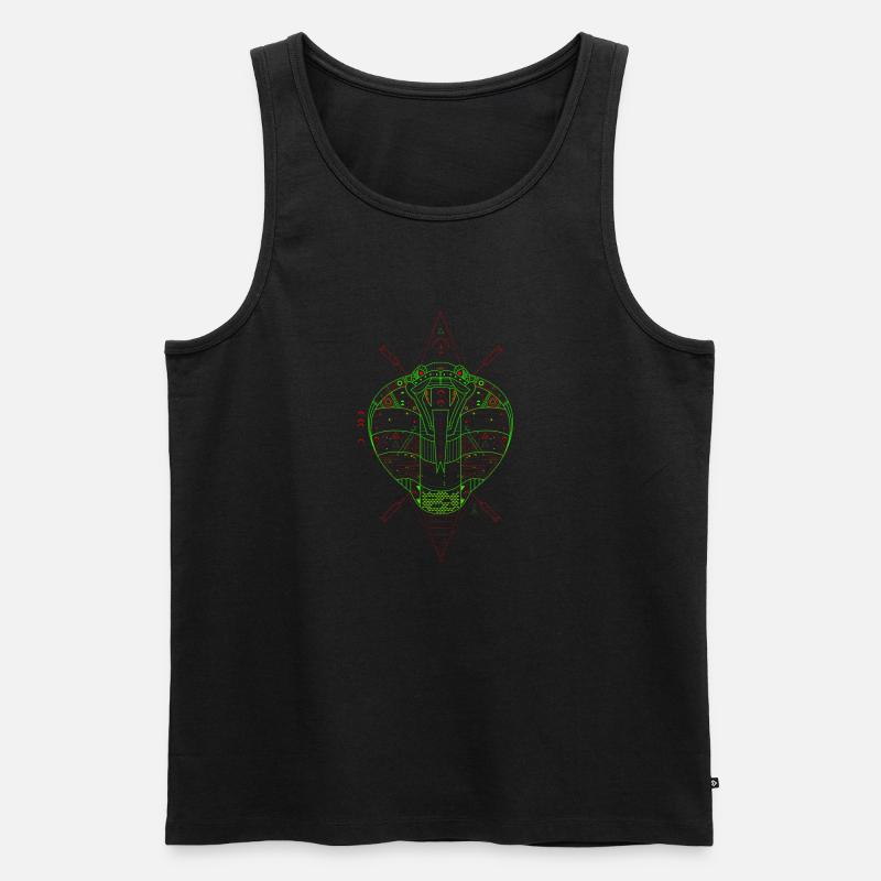 Kobra Design - Männer Premium Bio Tank Top - Schwarz
