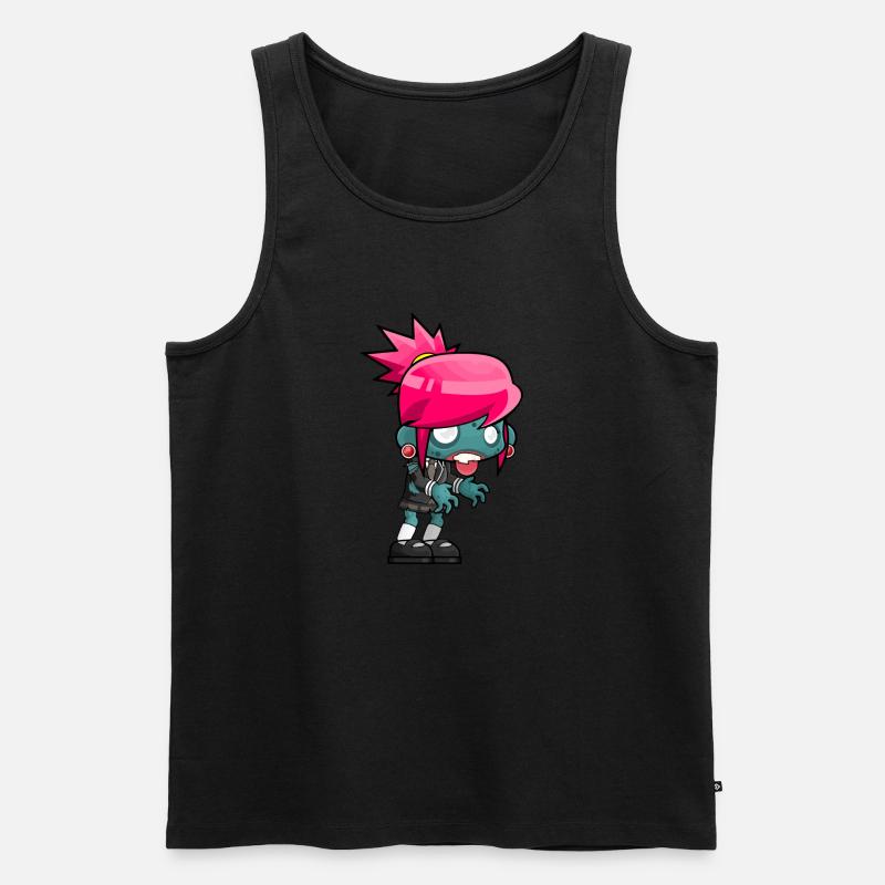 Zombie Comic - Männer Premium Bio Tank Top - Schwarz