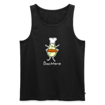 Backterie - Männer Premium Bio Tank Top - Schwarz - Vorne - AI Model Male 178 light (178cm)