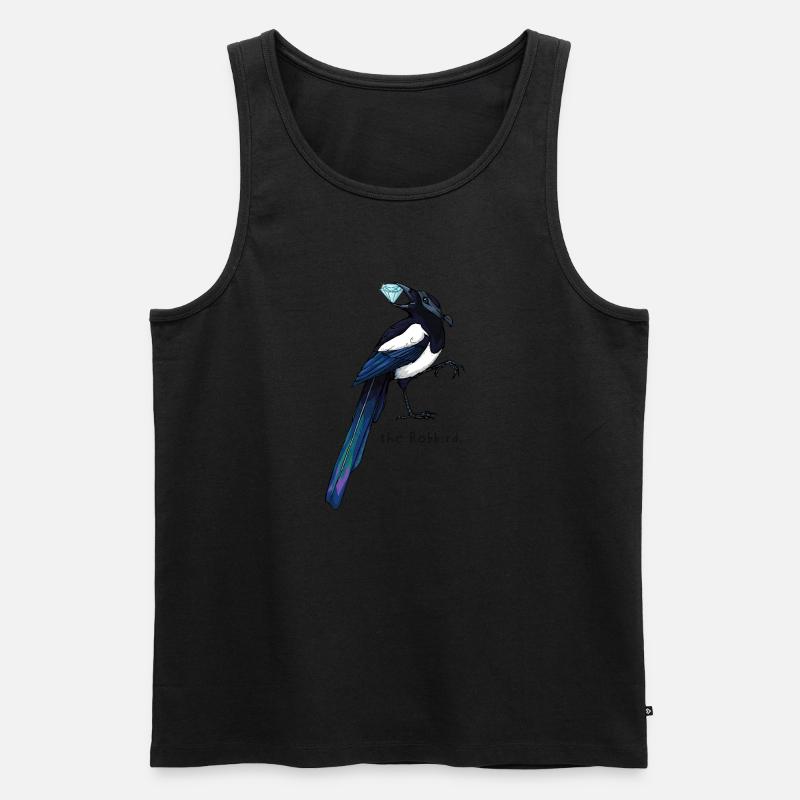 Diebische Elster - Männer Premium Bio Tank Top - Schwarz