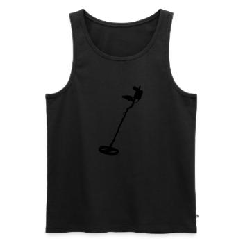 dessin détecteur de métaux - Débardeur bio Premium Homme - noir - Devant - AI Model Male 178 light (178cm)