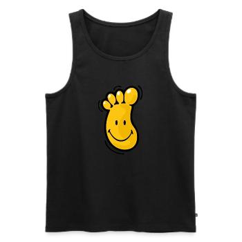 Smiley Foot - Männer Premium Bio Tank Top - Schwarz - Vorne - Michal (187cm)