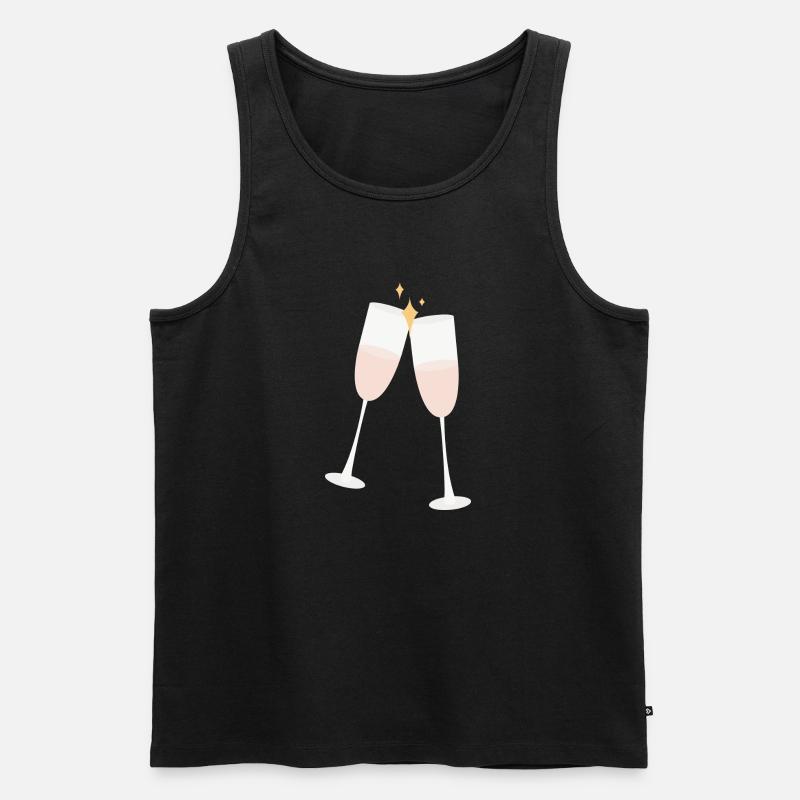 Anstoßen - Männer Premium Bio Tank Top - Schwarz