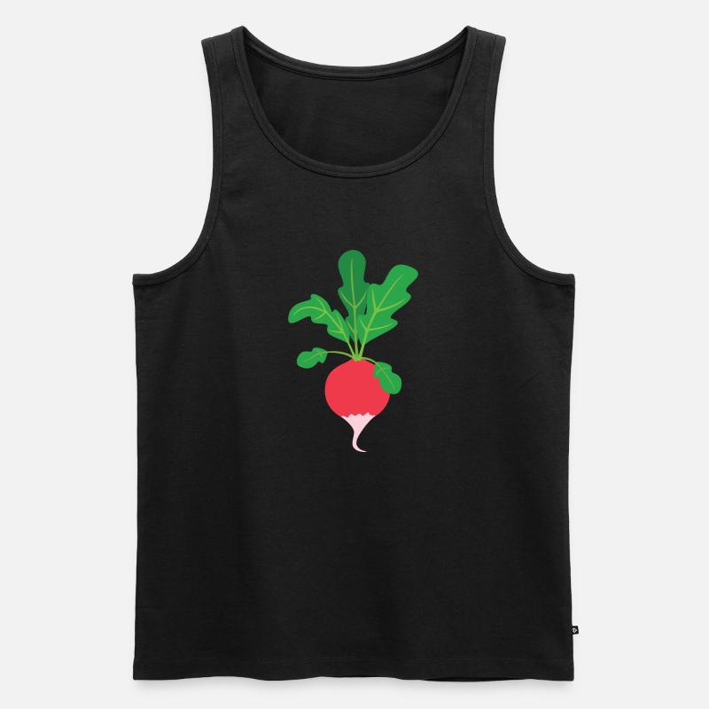 Radieschen - Männer Premium Bio Tank Top - Schwarz