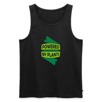 Powered by plants - Männer Premium Bio Tank Top - Schwarz - Vorne - AI Model Male 178 light (178cm)