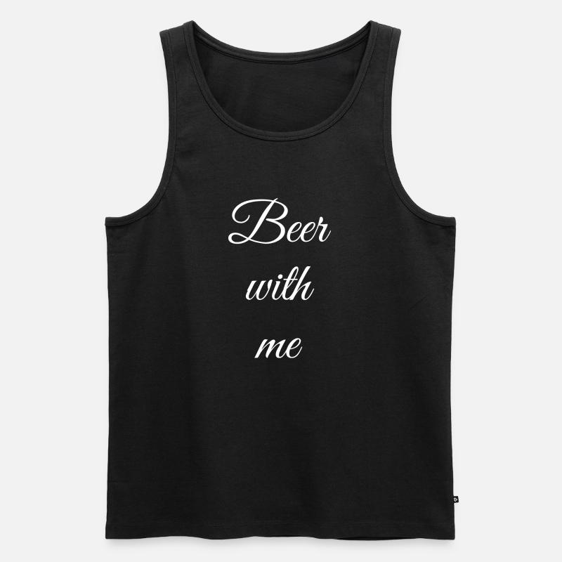 Beer with me - Männer Premium Bio Tank Top - Schwarz