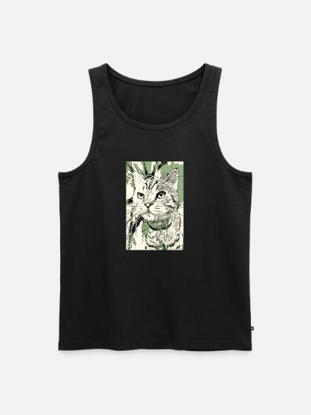 Kau kam - Männer Premium Bio Tank Top - Schwarz