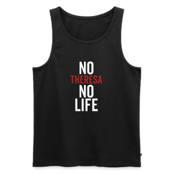 Nein Theresa Kein Leben - Männer Premium Bio Tank Top - Schwarz - Vorne - AI Model Male 178 light (178cm)