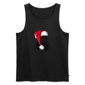 Santa OLD ENGLISH BULLDOG Weihnachten OEB Wilsigns - Männer Premium Bio Tank Top - Schwarz - Vorne - AI Model Male 178 light (178cm)