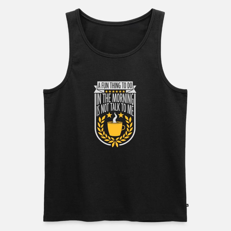 not talk to me - Männer Premium Bio Tank Top - Schwarz