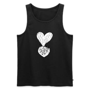 Herz Symbol Liebe süß Herzen rosa Zeichnung 15 - Männer Premium Bio Tank Top - Schwarz - Vorne - Michal (187cm)