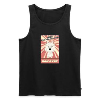 Meilleur père West Highland Terrier Jamais Amoureux de Westi - Débardeur bio Premium Homme - noir - Devant - Michal (187cm)