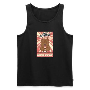 Best Pitbull Mom Ever I Pitbull Lover - Männer Premium Bio Tank Top - Schwarz - Vorne - Michal (187cm)
