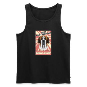 Best Saint Bernard Mom Ever I Saint Bernard Lover - Men's Premium Organic Tank Top - black - Front - AI Model Male 178 light (178cm)