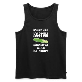 Gurken Karneval schnelles Kostüm, kreativer wird's - Männer Premium Bio Tank Top - Schwarz - Vorne - Michal (187cm)