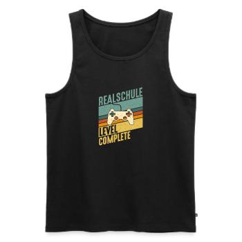 Realschule Level Komplett Gamer Konsole Abschluss - Männer Premium Bio Tank Top - Schwarz - Vorne - Michal (187cm)