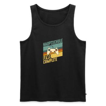Hauptschule Level Komplett Gamer KonsoleAbschluss - Männer Premium Bio Tank Top - Schwarz - Vorne - Michal (187cm)