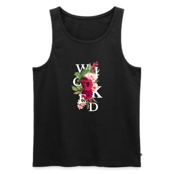 Böse Blumen - Männer Premium Bio Tank Top - Schwarz - Vorne - Michal (187cm)