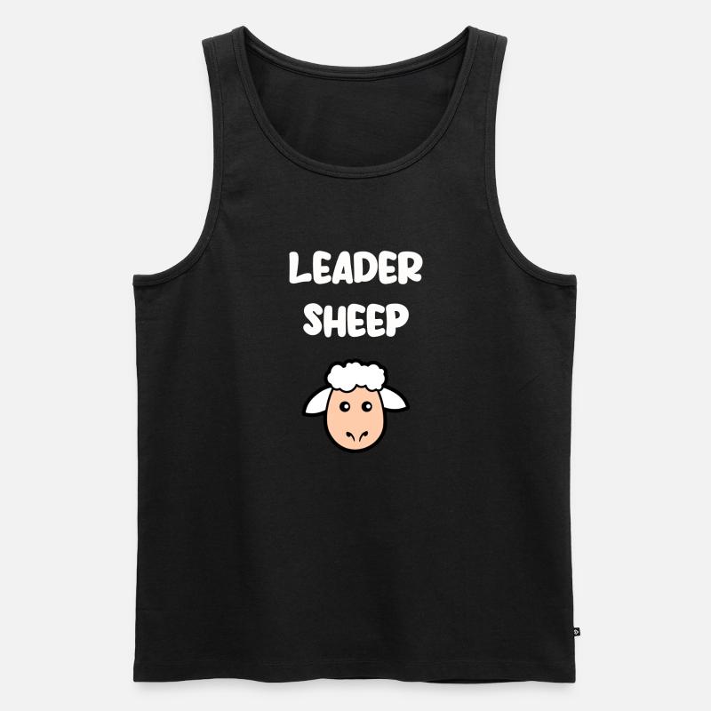 Führendes Schaf - Männer Premium Bio Tank Top - Schwarz