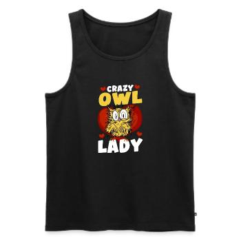 Ornithologist Love Birds Owl Lady Nocturnal Enthus - Männer Premium Bio Tank Top - Schwarz - Vorne - AI Model Male 178 light (178cm)