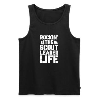 Rockin' the scout leader life - Men's Premium Organic Tank Top - black - Front - Michal (187cm)
