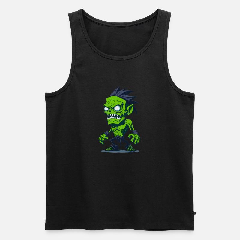 Zombie - Männer Premium Bio Tank Top - Schwarz