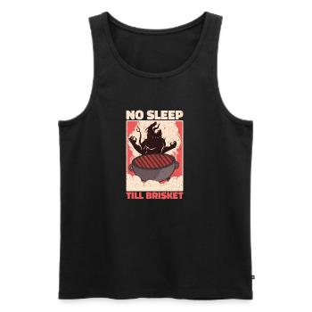 No Sleep Till Brisket - Perfektes BBQ-Geschenk - Männer Premium Bio Tank Top - Schwarz - Vorne - Michal (187cm)