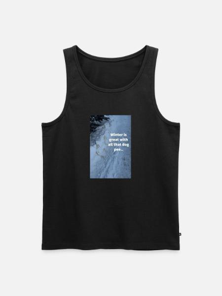 winter wonderland dog pee - Men's Premium Organic Tank Top - black