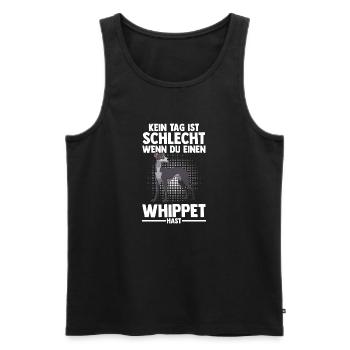 Hund Whippet - Männer Premium Bio Tank Top - Schwarz - Vorne - AI Model Male 178 light (178cm)