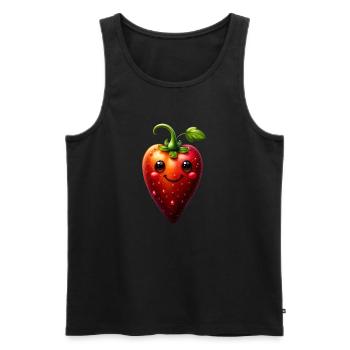 Chili - Men's Premium Organic Tank Top - black - Front - AI Model Male 178 light (178cm)