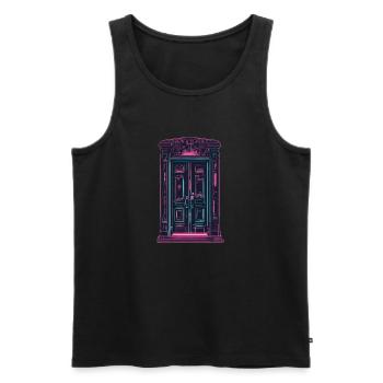 Tür / Eingang / Schloss / Tor / Haustür / Design - Männer Premium Bio Tank Top - Schwarz - Vorne - AI Model Male 178 light (178cm)