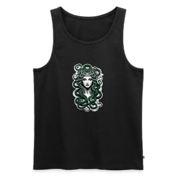 medusa mythologie grecque monstre - Débardeur bio Premium Homme - noir - Devant - Michal (187cm)