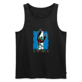 Guatemaltekisch Vogel Paradiesvogel Quetzal - Männer Premium Bio Tank Top - Schwarz - Vorne - Michal (187cm)