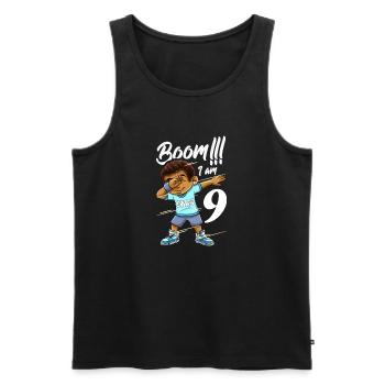 Boom Im 9 Year Old Black Boy Dabbing - Men's Premium Organic Tank Top - black - Front - Michal (187cm)