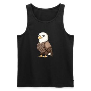 Eagle Cute Falconer with Wings - Men's Premium Organic Tank Top - black - Front - Michal (187cm)