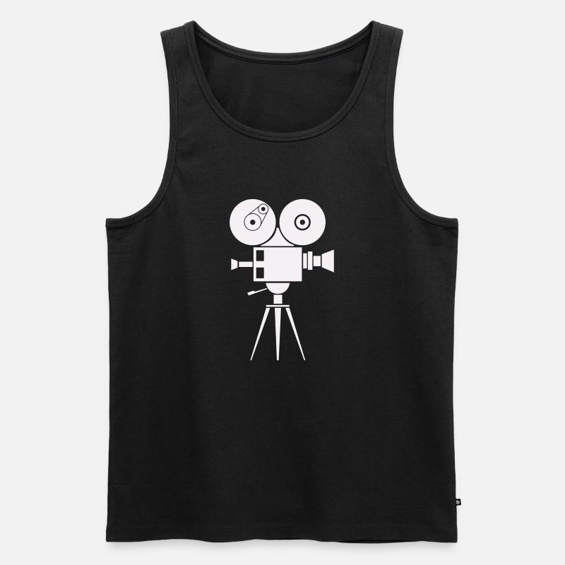 kamera 1 - Männer Premium Bio Tank Top - Schwarz