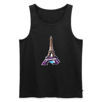 Eiffel tower #15 - Débardeur bio Premium Homme - noir - Devant - Michal (187cm)