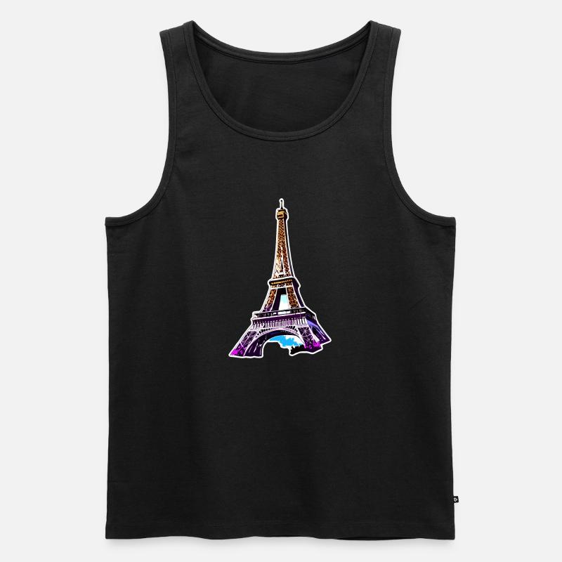 Eiffelturm #15 - Männer Premium Bio Tank Top - Schwarz