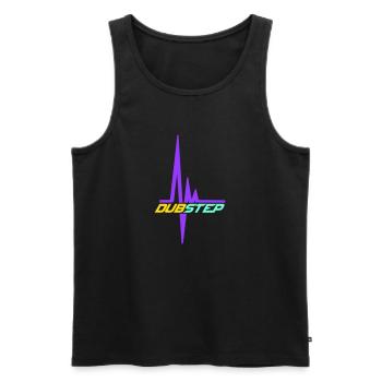 Dub Step Techno Musik Puls Herzschlag Frequenz - Männer Premium Bio Tank Top - Schwarz - Vorne - AI Model Male 178 light (178cm)