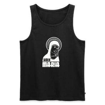 Holy Mary - Men's Premium Organic Tank Top - black - Front - AI Model Male 178 light (178cm)