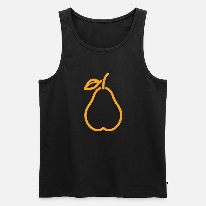 Birne - Männer Premium Bio Tank Top - Schwarz